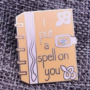 I Put A Spell On You Hocus Pocus Enamel Silver Pin
